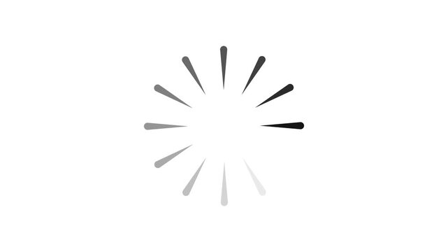 Animated circular loading mark with white background and no background.with 4k video animation.