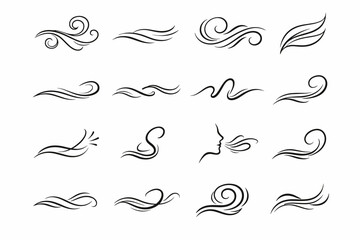 Image respiration vitality vector simple curve swirl warm icon organic life generation