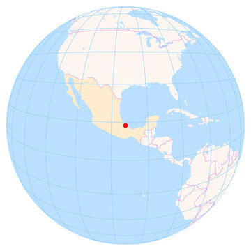 Location Map of Veracruz Int. Airport (Vera Cruz, Veracruz, Mexico). IATA-code: VER. No labels at all.