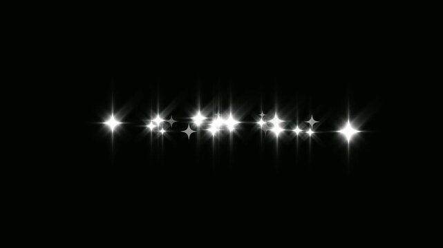 Sparkling stars shine animation, sparkle star light effect, fast line glitter motion, white cartoon blinking stars, flat vector doodle sparkle, retro sparkle particle movement cinematic overlay black 