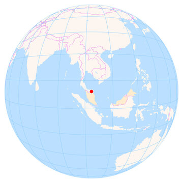 Location Map of Sultan Ismail Petra Airport (Kota Bahru, Kelantan, Malaysia). IATA-code: KBR. No labels at all.