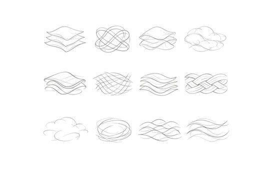 Image correction simple layers fabric vector generation icon flowing light overlapping line