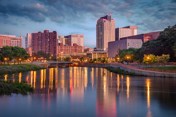 Rochester, Minnesota, USA. Cityscape image of Rochester, Minnesota, USA at summer sunrise.