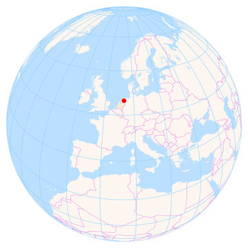 Location Map of Groningen Airport Eelde (Groningen, Drenthe, Netherlands). IATA-code: GRQ. No labels at all.