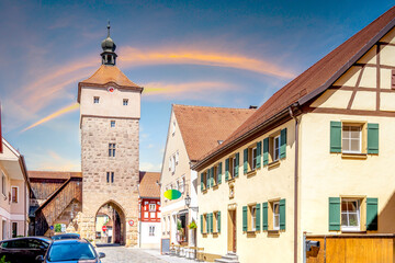 Fototapeta premium Altstadt, Wolframs Eschenbach, Deutschland 