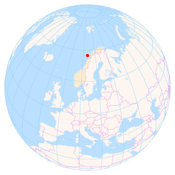 Location Map of Leknes Airport (Leknes, Nordland, Norway). IATA-code: LKN. No labels at all.