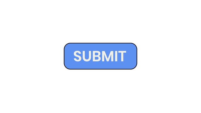 Blue submit button on white background