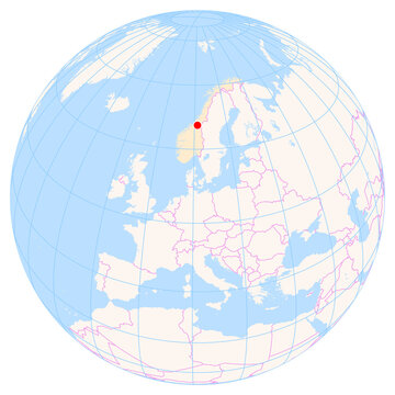 Location Map of Trondheim Airport (Trondheim, Nord-Trondelag, Norway). IATA-code: TRD. No labels at all.
