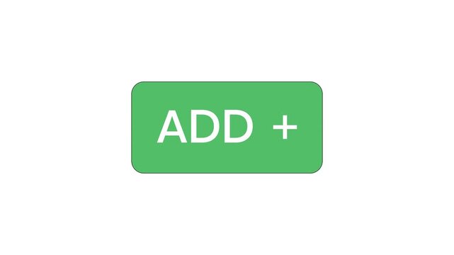 Green add button with white text and plus sign