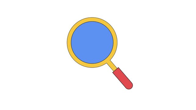 Vibrant magnifying glass icon for search and discovery needs