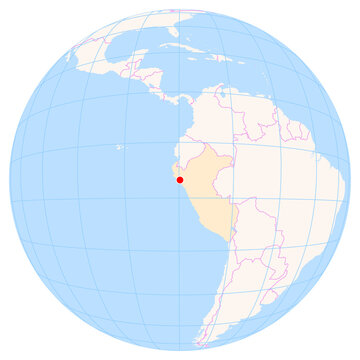 Location Map of Jose Quinones Gonzalez Int. Airport (Chiclayo, Lambayeque, Peru). IATA-code: CIX. No labels at all.