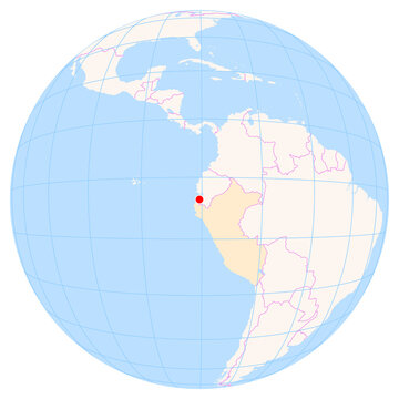 Location Map of Capitan Fap Pedro Canga Rodriguez Airport (Tumbes, Tumbes, Peru). IATA-code: TBP. No labels at all.