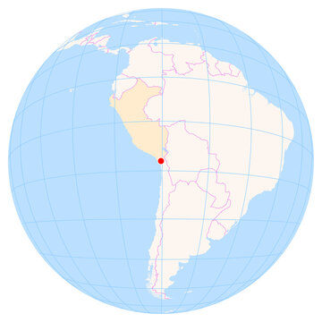 Location Map of Coronel Fap Carlos Ciriani Santa Rosa Int. Airport (Tacna, Tacna, Peru). IATA-code: TCQ. No labels at all.