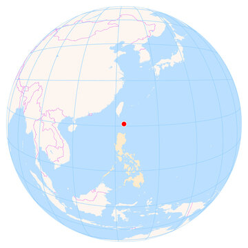 Location Map of Basco Airport (Basco, Batanes, Philippines). IATA-code: BSO. No labels at all.