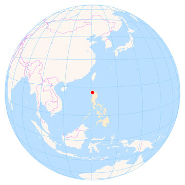 Location Map of Laoag Int. Airport (Laoag, Ilocos Norte, Philippines). IATA-code: LAO. No labels at all.