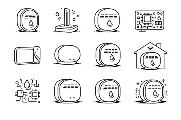 Processing smart vector monitor icon smooth vents strip sensor air exhaust