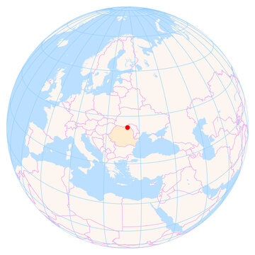 Location Map of Suceava Int. Airport (Suceava, Suceava, Romania). IATA-code: SCV. No labels at all.