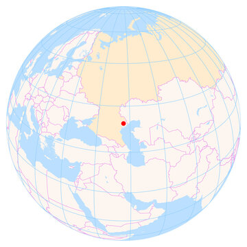 Location Map of Narimanovo Airport (Astrakhan, Astrakhan', Russia). IATA-code: ASF. No labels at all.