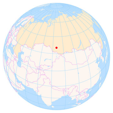 Location Map of Barnaul Airport (Barnaul, Altay, Russia). IATA-code: BAX. No labels at all.