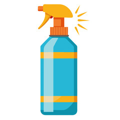 Spray sunscreen bottle isolated on white background vector illustration