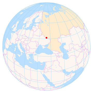 Location Map of Belgorod Int. Airport (Belgorod, Belgorod, Russia). IATA-code: EGO. No labels at all.