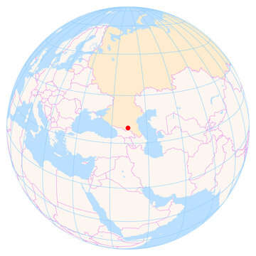 Location Map of Beslan Airport (Beslan, North Ossetia, Russia). IATA-code: OGZ. No labels at all.