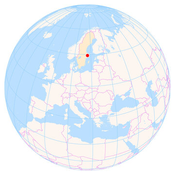 Location Map of Stockholm Arlanda Airport (Stockholm, Stockholm, Sweden). IATA-code: ARN. No labels at all.