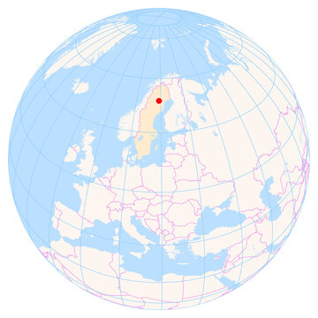 Location Map of Arvidsjaur Airport (Arvidsjaur, Norrbotten, Sweden). IATA-code: AJR. No labels at all.