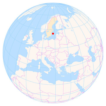 Location Map of Visby Airport (Visby, Gotland, Sweden). IATA-code: VBY. No labels at all.