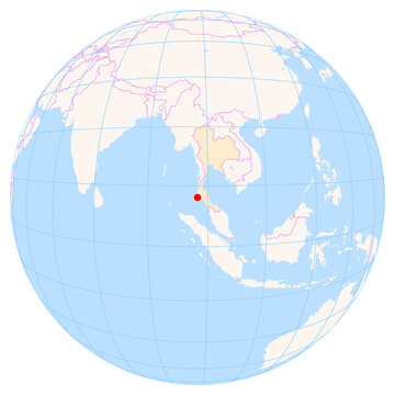Location Map of Phuket Int. Airport (Phuket, Phuket, Thailand). IATA-code: HKT. No labels at all.