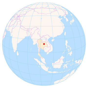 Location Map of Khon Kaen Airport (Khon Kaen, Khon Kaen, Thailand). IATA-code: KKC. No labels at all.