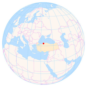 Location Map of Zonguldak Airport (Zonguldak, Zinguldak, Turkey). IATA-code: ONQ. No labels at all.