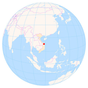 Location Map of Chu Lai Airport (Chu Lai, Quang Nam, Vietnam). IATA-code: VCL. No labels at all.