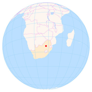 Location Map of O. R. Tambo Int. Airport (Johannesburg, Gauteng, South Africa). IATA-code: JNB. No labels at all.
