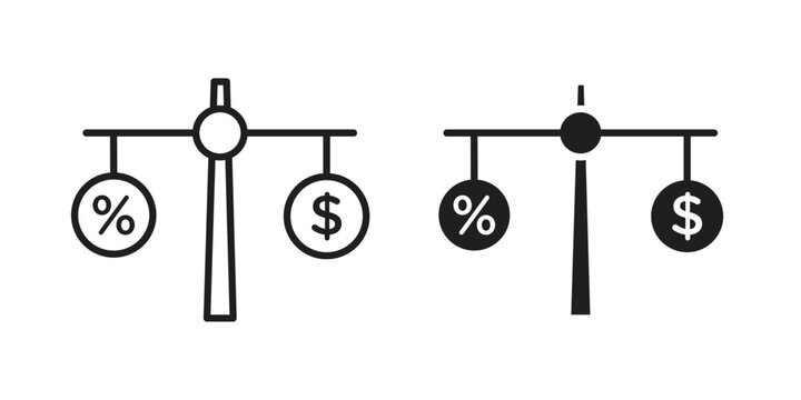 Taxes icon vector on trendy design. Outline vector stock illustration.