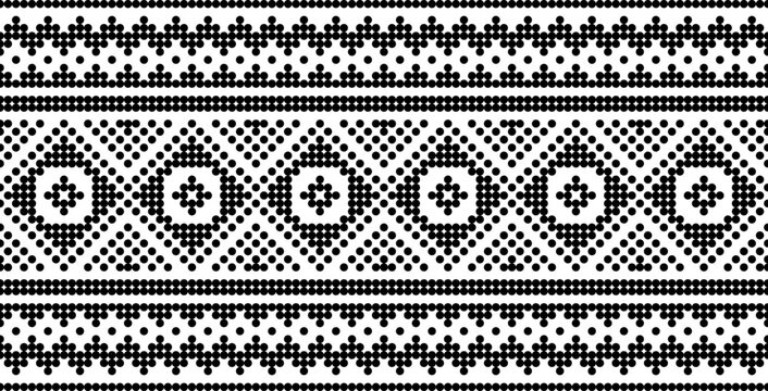 seamless monochrome diamond modular vector pattern 
