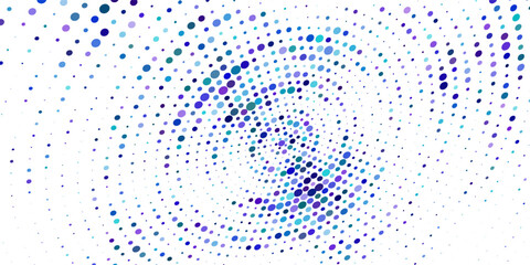 Digital technology pattern background. Glowing blue dotted circle wallpaper. Abstract dot round grid backdrop for business, science, healthcare, medicine, finance design. Vector eps10