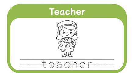 Teacher Flashcard for Kids Learning