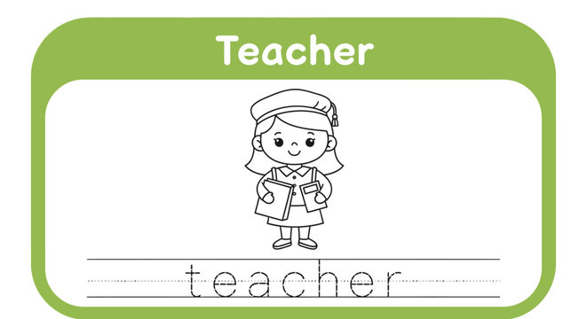 Teacher Flashcard for Kids Learning