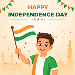 India independence day illustration post design