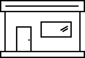 Storefront line black icon. shop icon. store.