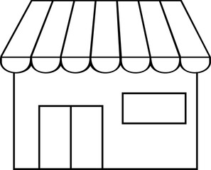 Storefront line black icon. shop icon. store.