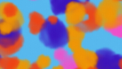 Holi Festival Orange Red Blue Multispot Abstract Blob Gradient Background Vibrant Colorful Festive Texture