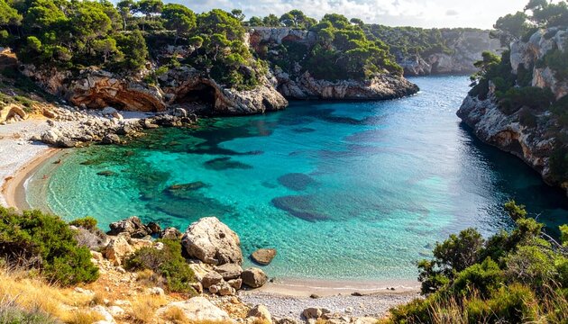 K&uuml;stenbucht mit t&uuml;rkisfarbenem Wasser