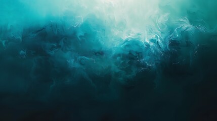 Obraz premium Abstract teal and blue swirling smoke pattern creating a mesmerizing dark background with vibrant colors and dynamic movement