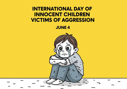 International day of innocent children victims of aggression illustration