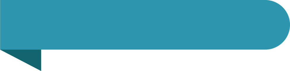 Obraz premium A simple blue ribbon banner with a pointed tail and rounded end, perfect for adding emphasis or a call to action to your designs