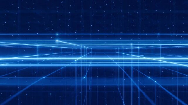 cyber grid parallax motion