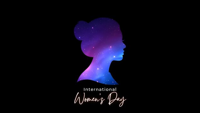 Galaxy Silhouette Woman Profile for International Women&rsquo;s Day Concept Art