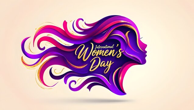 Diverse Women Profiles with Gradient Background International Women&rsquo;s Day Poster